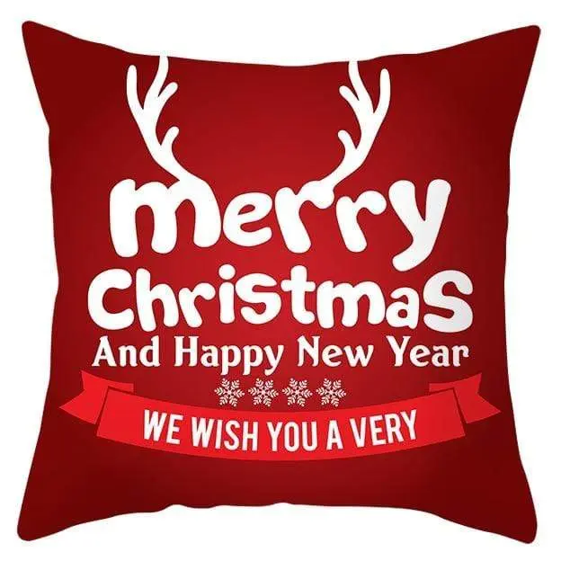Housse de coussin Noël Rouge