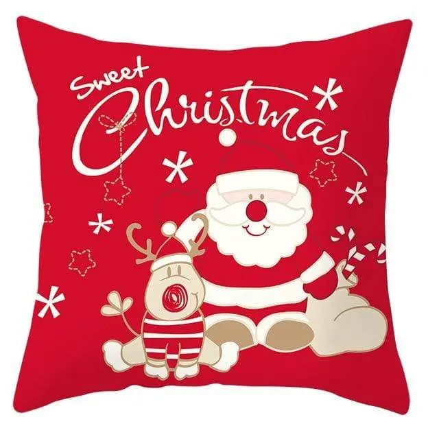Housse de coussin Noël Rouge