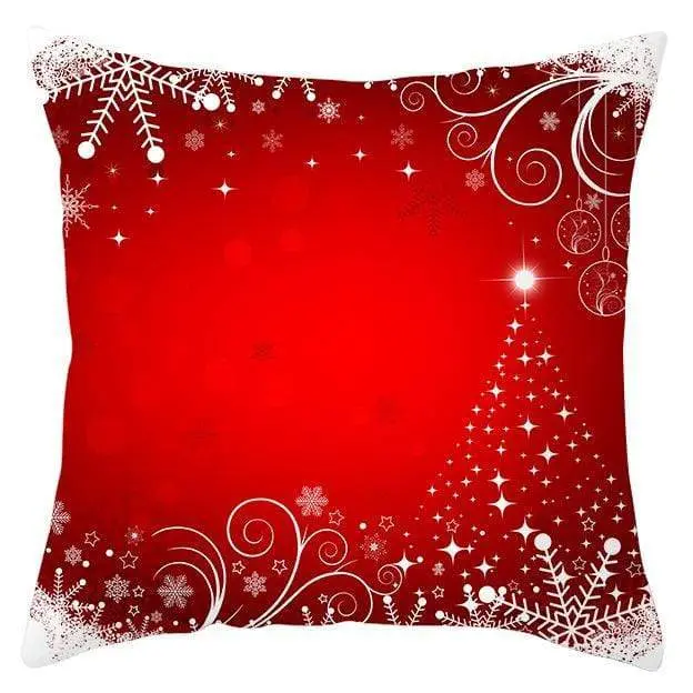 Housse de coussin Noël Rouge