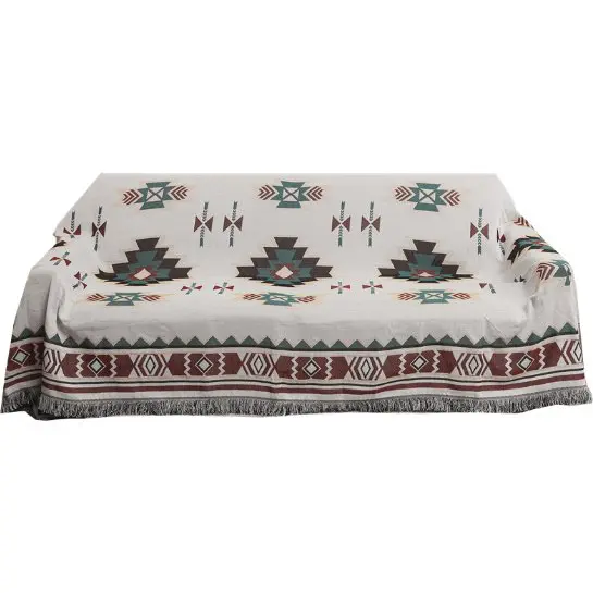 Serviette de canapé en moquette de style ethnique