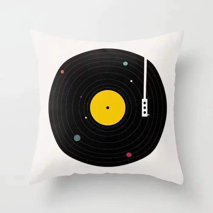 JAUNE - Housse de coussin décoratif