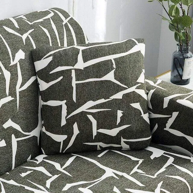 GOLDEN - Housse de coussin imprimée extensible