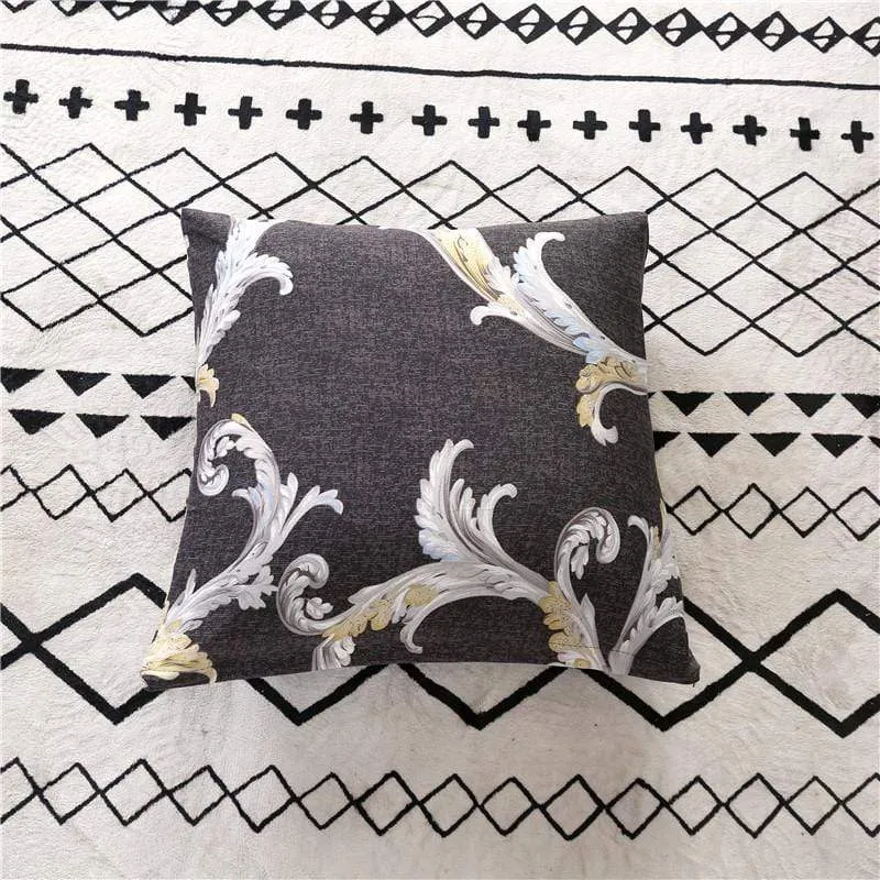 GOLDEN - Housse de coussin imprimée extensible