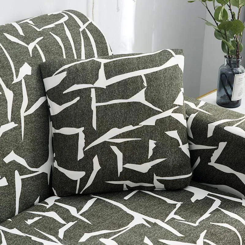 GOLDEN - Housse de coussin imprimée extensible