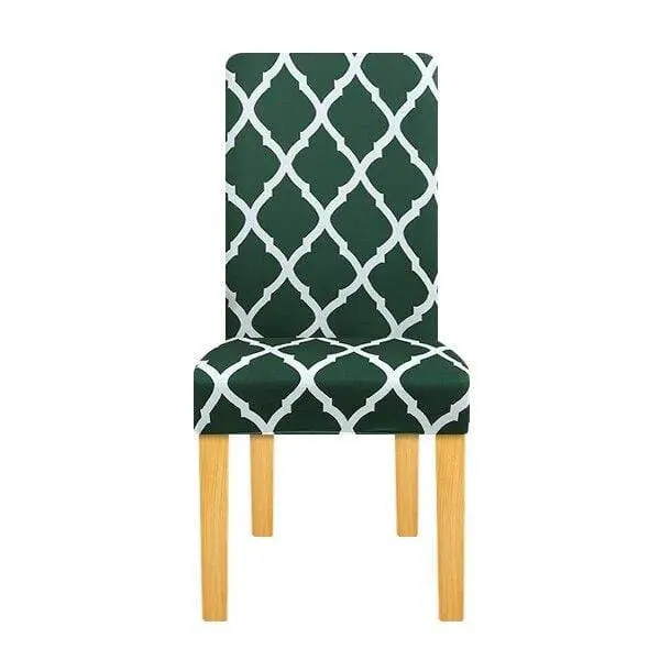 UNICHAIR - Housse de chaise extensible, géométrique, élastique de taille universelle