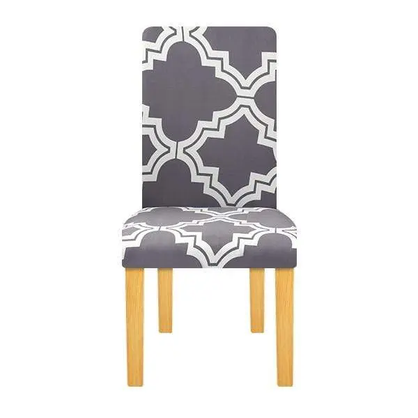 UNICHAIR - Housse de chaise extensible, géométrique, élastique de taille universelle