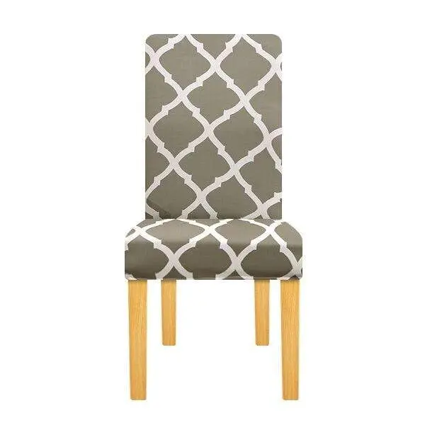 UNICHAIR - Housse de chaise extensible, géométrique, élastique de taille universelle