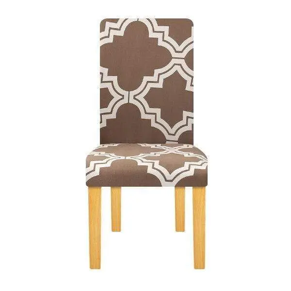UNICHAIR - Housse de chaise extensible, géométrique, élastique de taille universelle