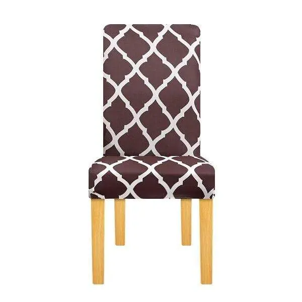 UNICHAIR - Housse de chaise extensible, géométrique, élastique de taille universelle
