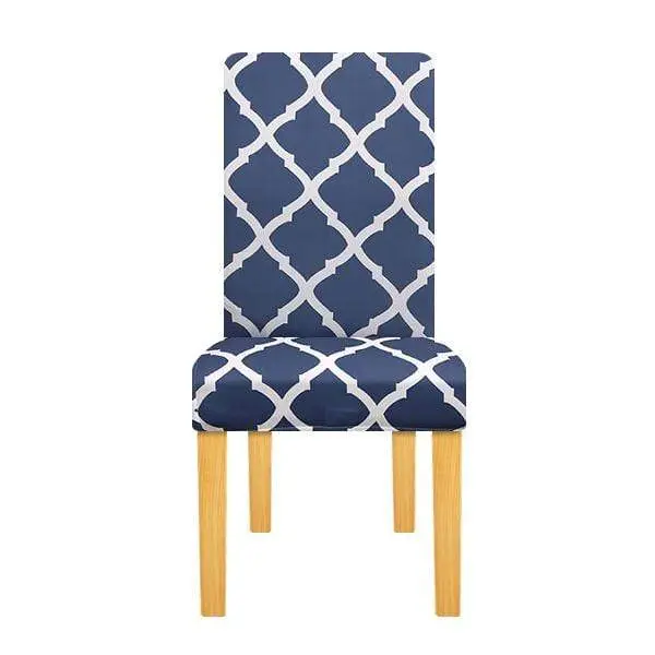 UNICHAIR - Housse de chaise extensible, géométrique, élastique de taille universelle
