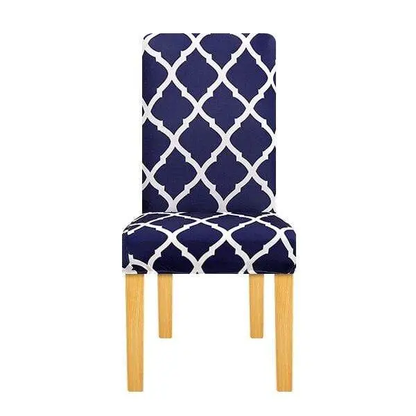UNICHAIR - Housse de chaise extensible, géométrique, élastique de taille universelle