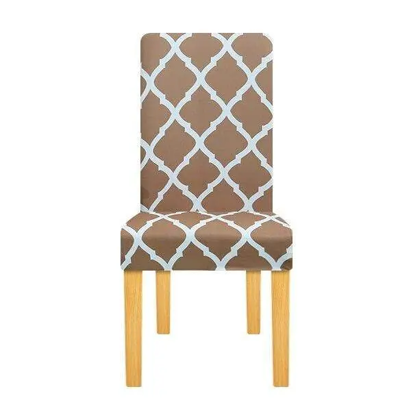 UNICHAIR - Housse de chaise extensible, géométrique, élastique de taille universelle