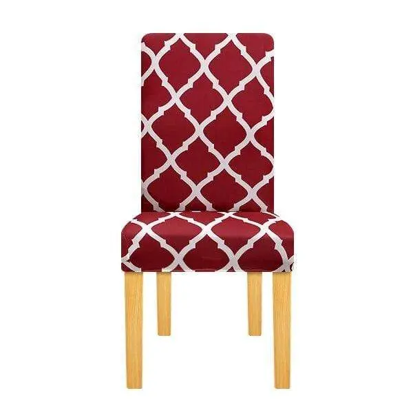 UNICHAIR - Housse de chaise extensible, géométrique, élastique de taille universelle