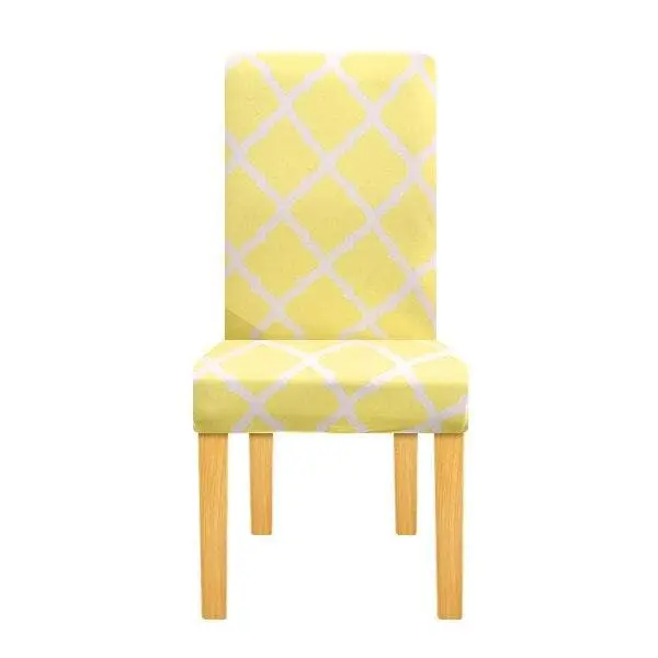UNICHAIR - Housse de chaise extensible, géométrique, élastique de taille universelle