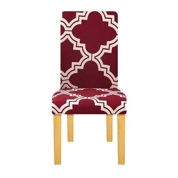 UNICHAIR - Housse de chaise extensible, géométrique, élastique de taille universelle