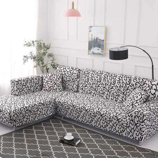 Housse canapé d'angle extensible et résistante SCORNER