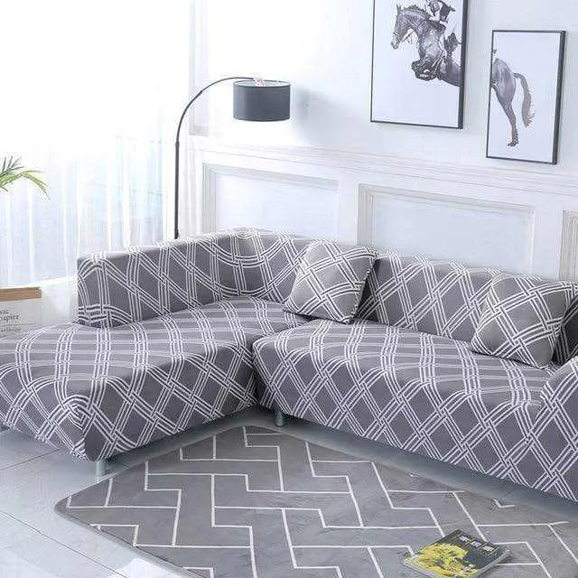 Housse canapé d'angle extensible et résistante SCORNER