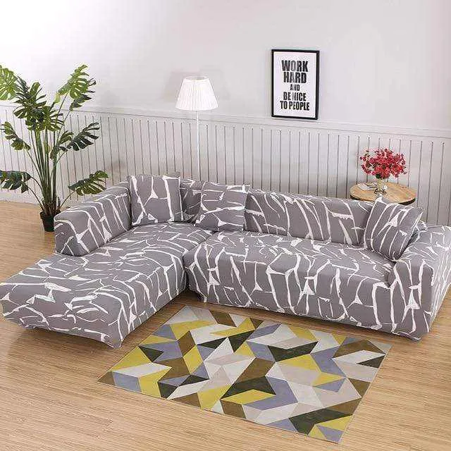 Housse canapé d'angle extensible et résistante SCORNER