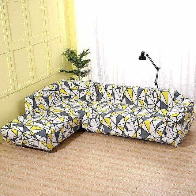 Housse canapé d'angle extensible et résistante SCORNER