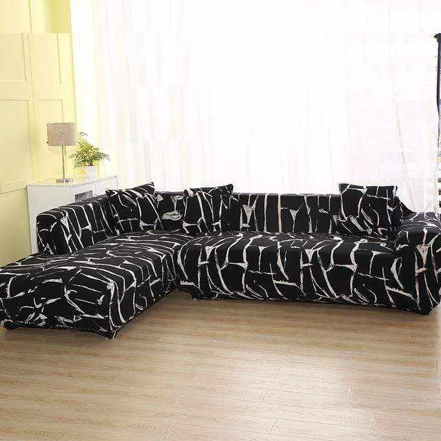 Housse canapé d'angle extensible et résistante SCORNER