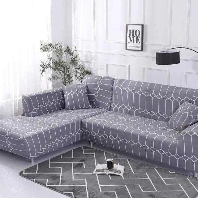 Housse canapé d'angle extensible et résistante SCORNER