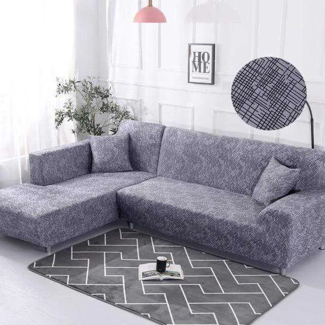 Housse canapé d'angle extensible et résistante SCORNER