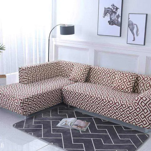 Housse canapé d'angle extensible et résistante SCORNER