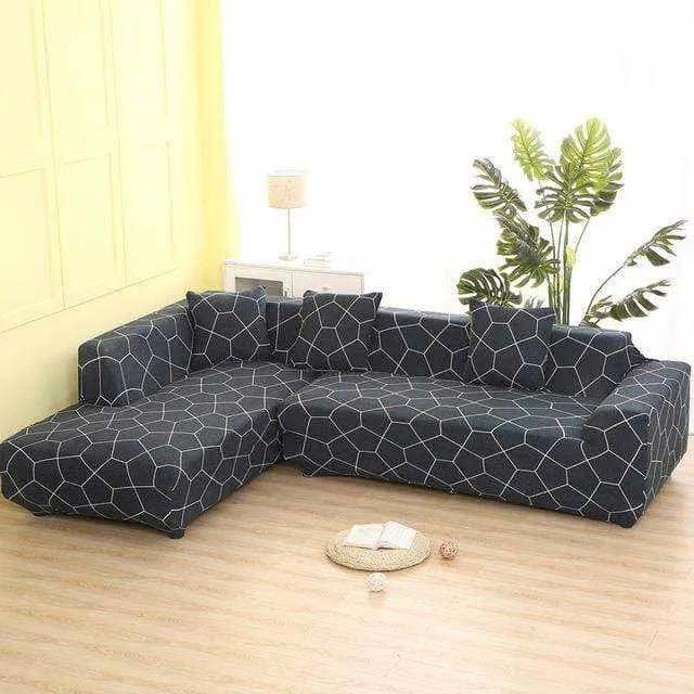 Housse canapé d'angle extensible et résistante SCORNER