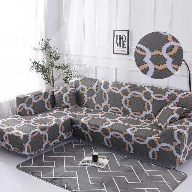 Housse canapé d'angle extensible et résistante SCORNER