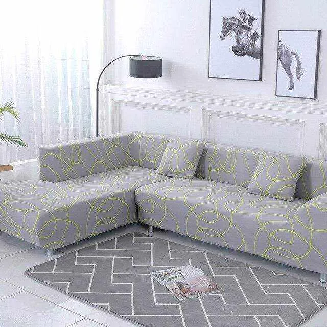Housse canapé d'angle extensible et résistante SCORNER