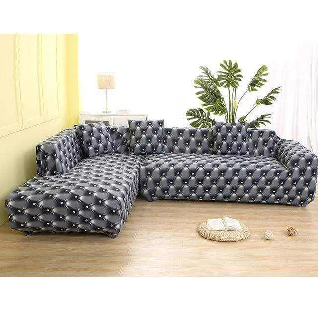 Housse canapé d'angle extensible et résistante SCORNER