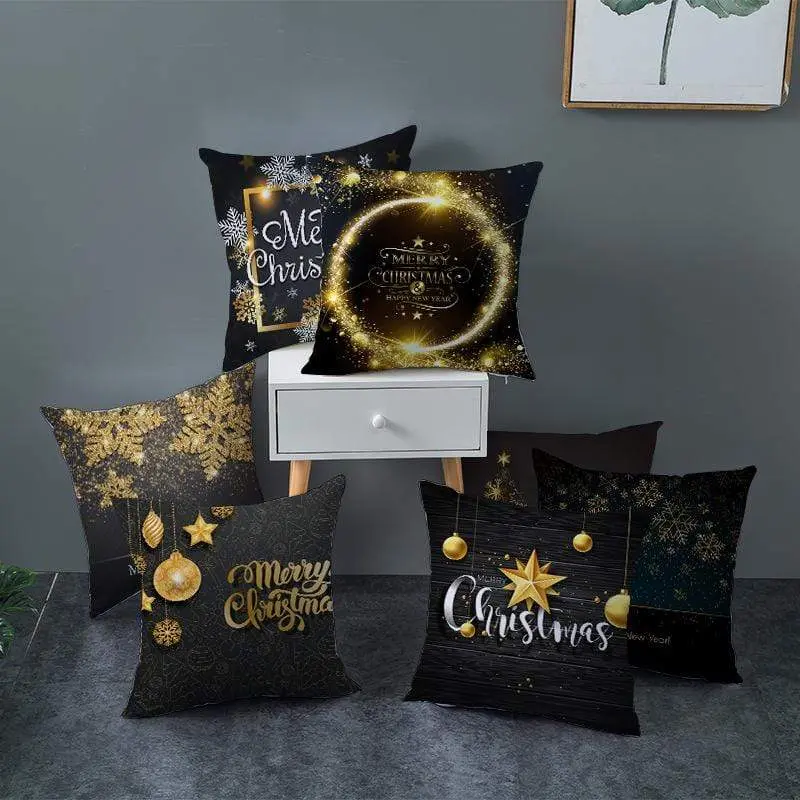 Coussin Noel Noir-Housse de France