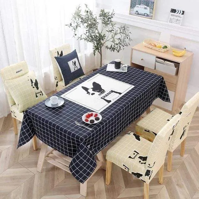 MYSTER - Housse de chaise et Nappes de table décorative