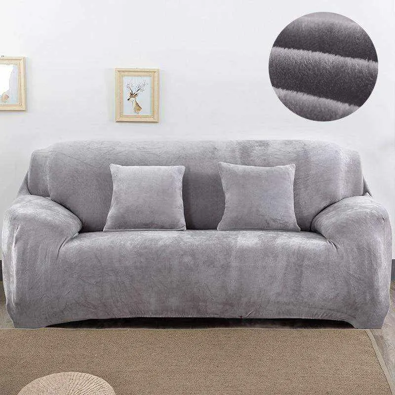 Housse de canapé au tissu moelleux VELOURS