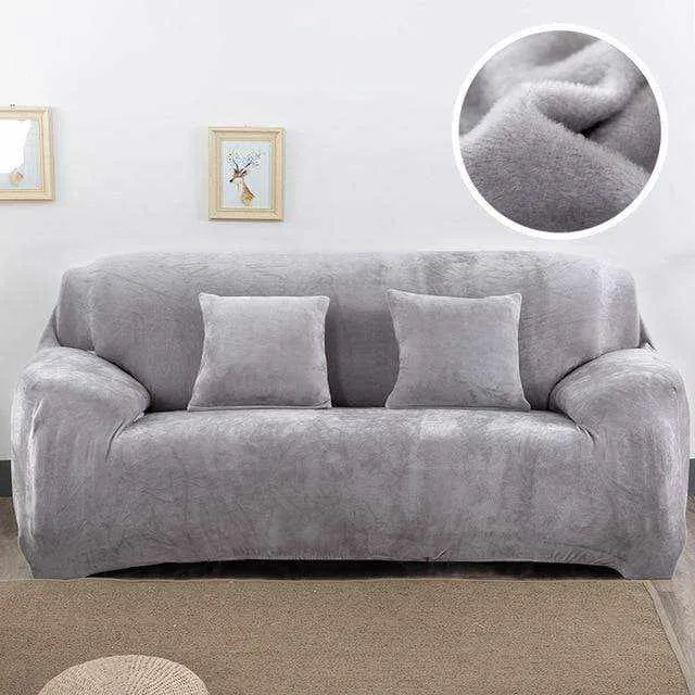 Housse de canapé au tissu moelleux VELOURS