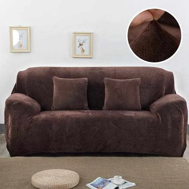 Housse de canapé au tissu moelleux VELOURS