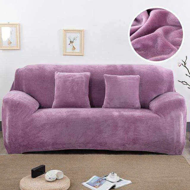 Housse de canapé au tissu moelleux VELOURS