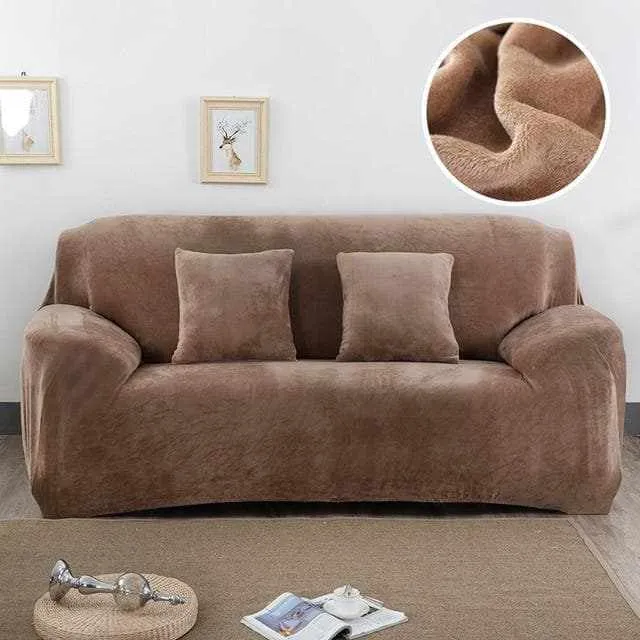 Housse de canapé au tissu moelleux VELOURS