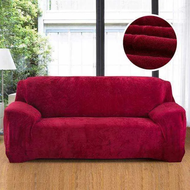 Housse de canapé au tissu moelleux VELOURS