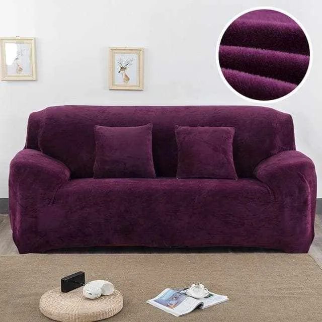 Housse de canapé au tissu moelleux VELOURS