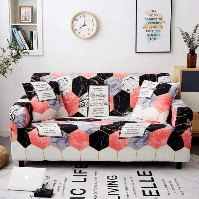 Housse de canapé imprimé extensible et protectrice MAGICTIF
