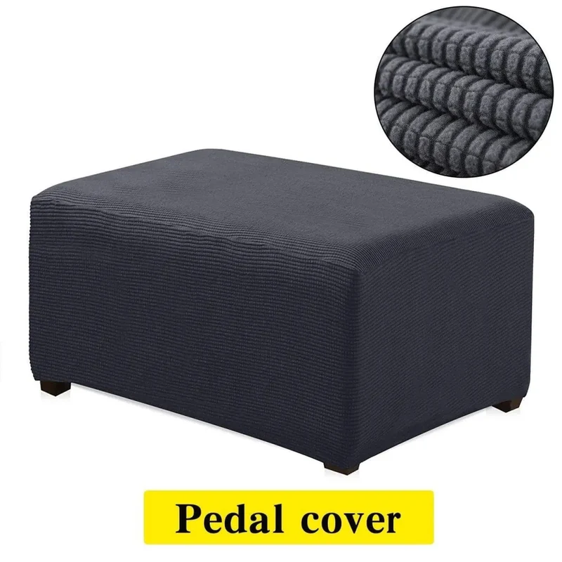 Housse protection pour poufs et repose pieds rectangulaire