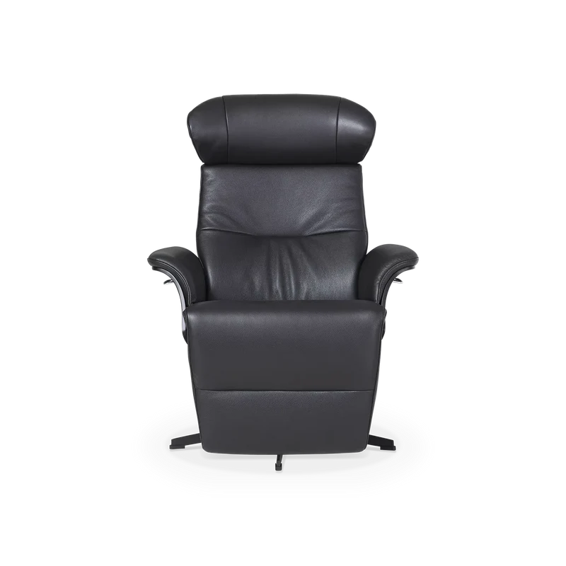 Timeout - Leather Reclining Armchair with Integrated Footrest by Conform