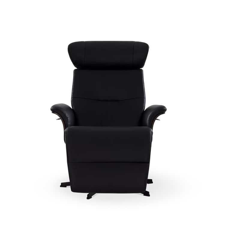 Timeout - Leather Reclining Armchair with Integrated Footrest by Conform
