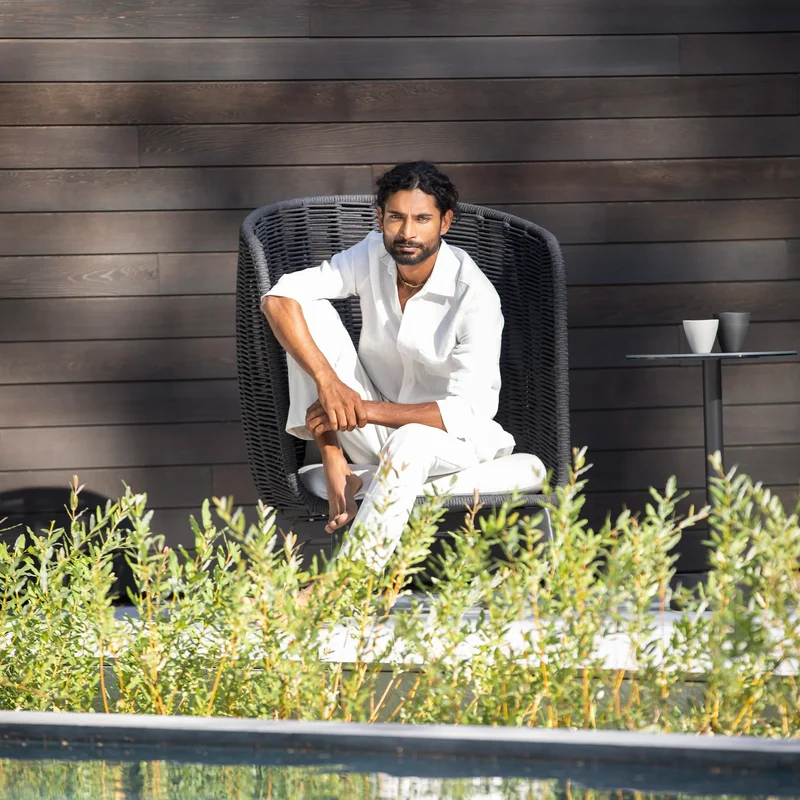 Paris Brest - Outdoor Rope High Back Lounge Chair