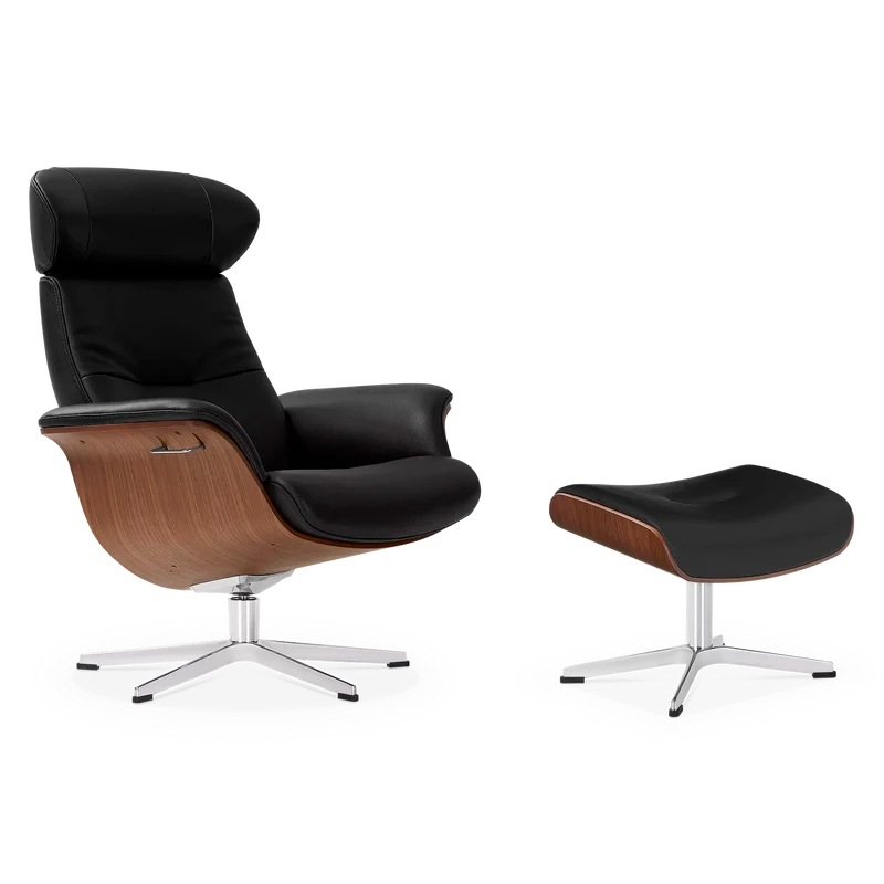 Timeout - Leather Recliner with Footrest by Conform