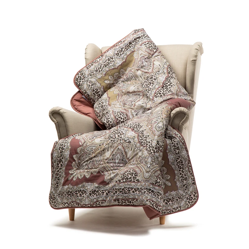 Plaid Scaldotto leopard in Cotone Pettinato 250 gr/mq