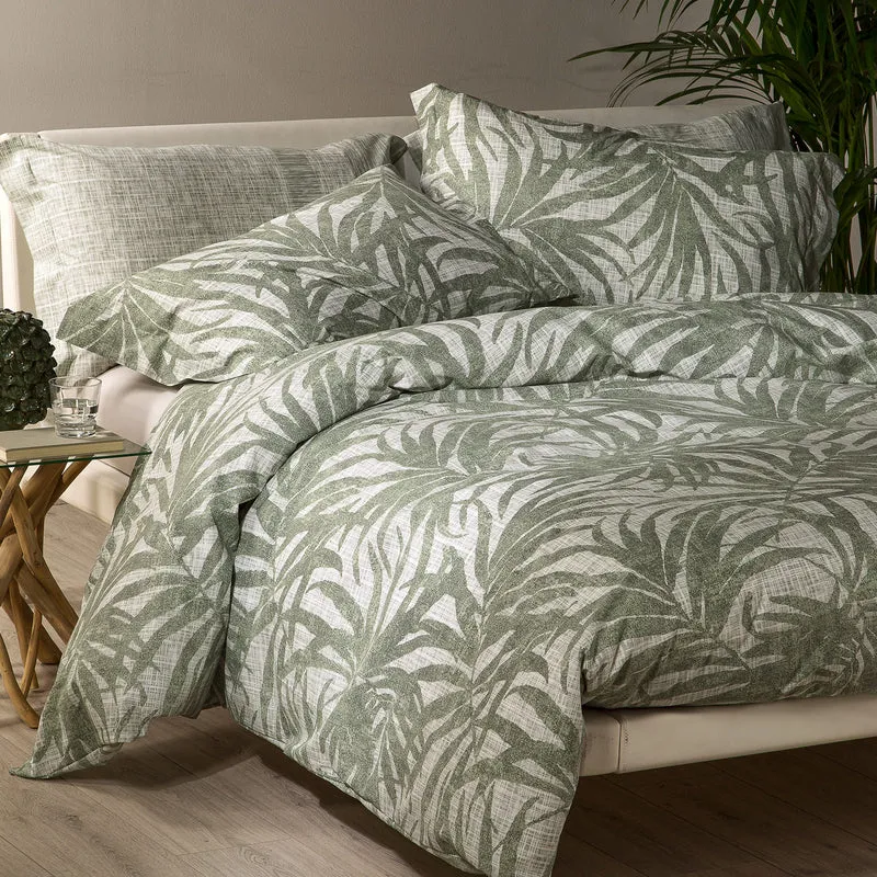 Completo Copripiumino green Floreale in Cotone