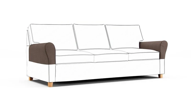 Angby Armrest Protector Covers — Add On - Mod Chenille Espresso