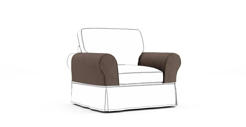 PB Basic Armrest Protector Covers — Add On - Mod Chenille Espresso